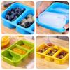 3-Grid Freezer Soup Tray Silicone Food Meal Molds Durable Soup Ice Cube Molds  Soup Storage