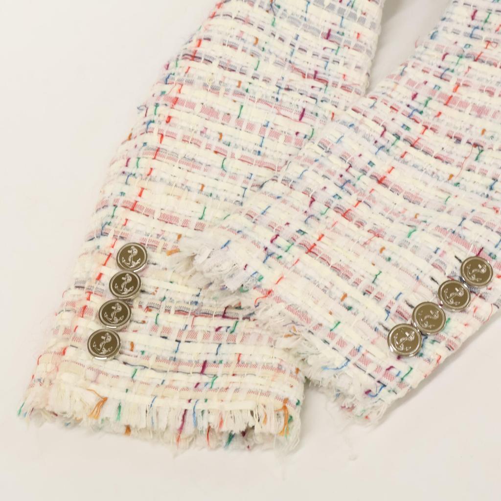 THOM BROWNE FBC391T Tweed Jacket 38 whiteUsed