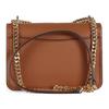 Michael Kors Claire Gold Logo Magnetic Closure Pebbled Leather Crossbody Shoulder Bag Women Bags Brown 32T4GC7C1T-230