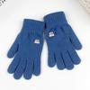 Solid Color Touch Screen Gloves Bear Cycling Gloves Cute Winter Knitted Gloves  Women