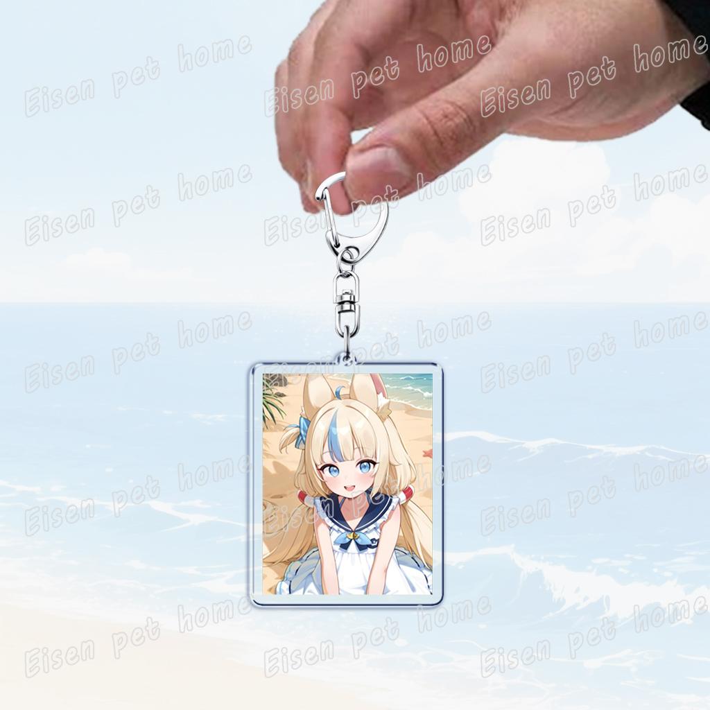 Cute Manga Sameko Saba Keychain Llavero Accessories Bag Cute Anime Kawaii Farming Charm Women's Keyrings Fans Gift