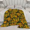 Leafy Pattern Blanket Microfiber Flannel Cover Blanket Bedroom Living Room Sofa Soft And Comfortable Home Decoration