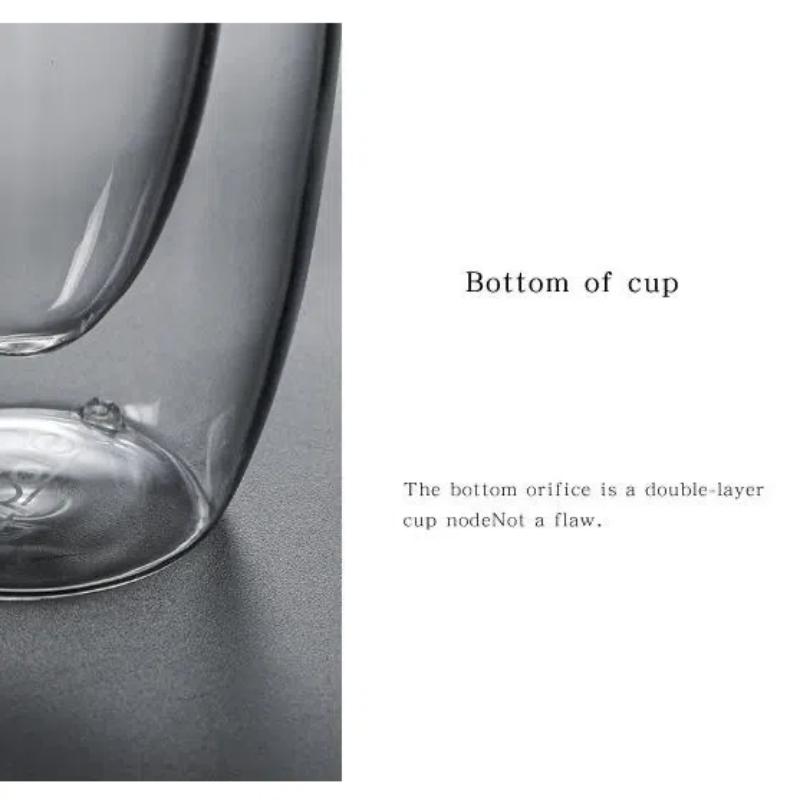 Heat-Resistant Double-Layer Glass Cup for Wine, Coffee, Whiskey, Cocktails – Transparent Drinkware