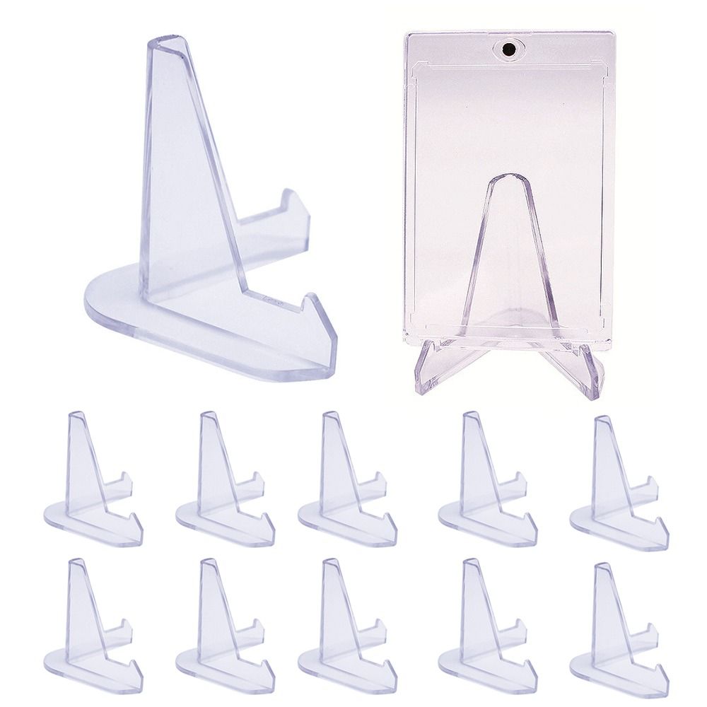

10Pcs Triangular Card Display Stand Thicken Coin Display Stand Holders Museums