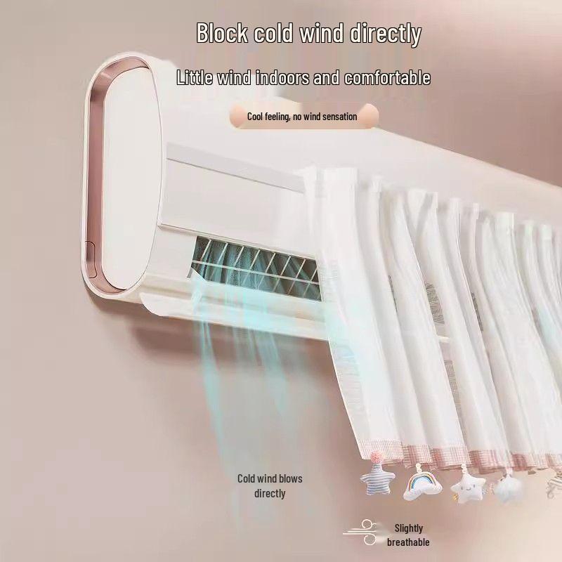 Duvara Monte Bebek Güvenli Klima Kalkanı: Tül Perde ile Doğrudan Darbeleri ve Tozu Önler