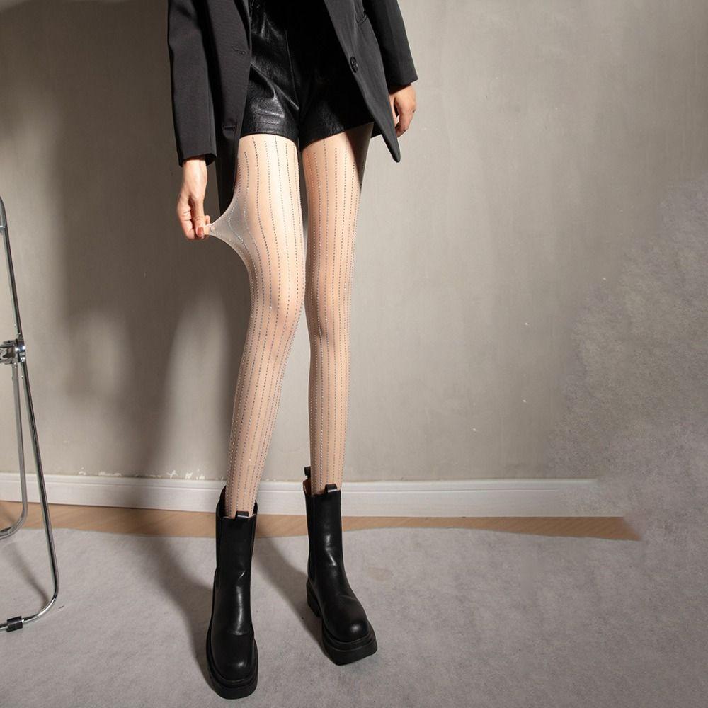 

Full Foot Women Stockings Tights Sexy Pantyhose Trendy Rhinestone Pantyhose Ladies