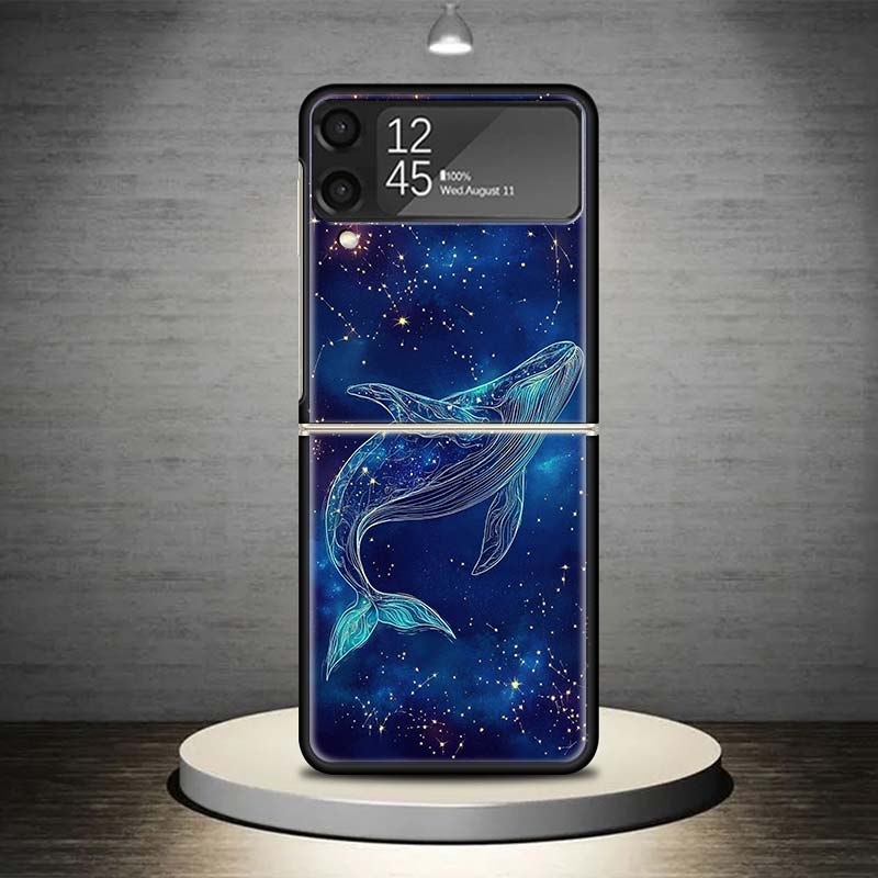 Humpback Whale Sea Giant Phone Case For Samsung Galaxy Z Flip 7 6 5 4 3 5G Shockproof Cover Z Flip7 Flip6 ZFlip5 Flip3 Flip4 Lux