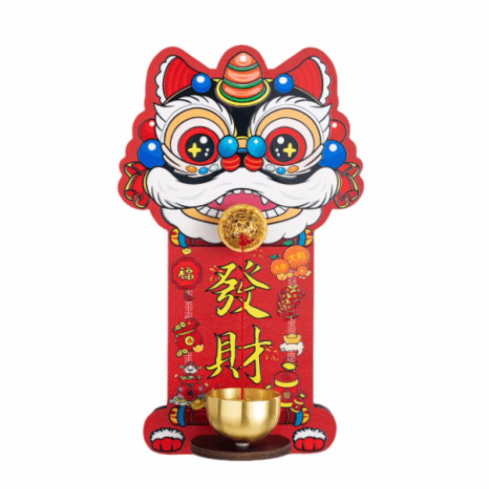 Magnetische Saugkraft Cartoon Löwe Türklingel Dopamin Chinesisches Neujahrsornament Festivalfeier