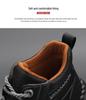 Men's Plus Size Handmade Leather Mid-top Boots - Thick Sole, Lace-up, Outdoor Casual