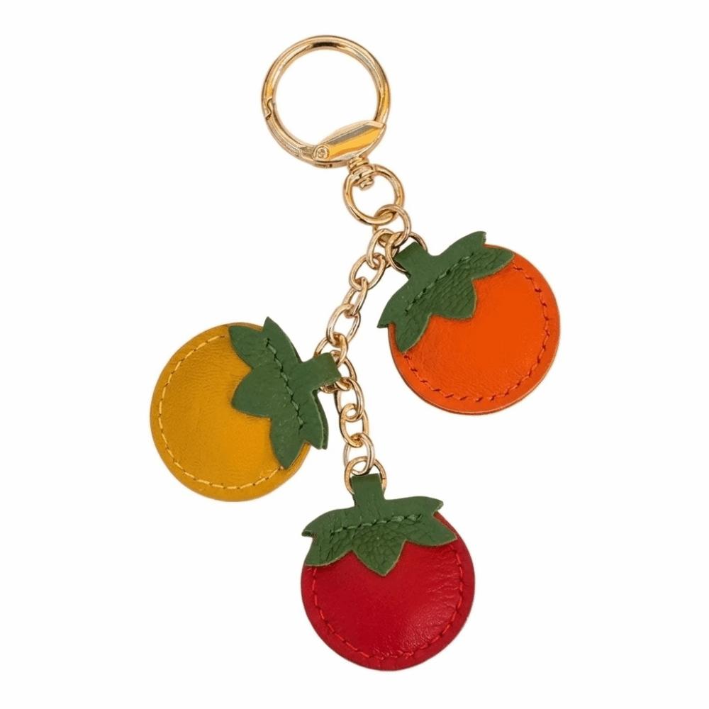 

Funny Fruits Keychain PU Leather Orange Keyring Fashion Tomato Pendant Backpack Decor Fruits Keychain