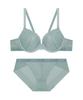 Elleuineoweeo Classy Feminine Lace Bra And Panty Set - Mint