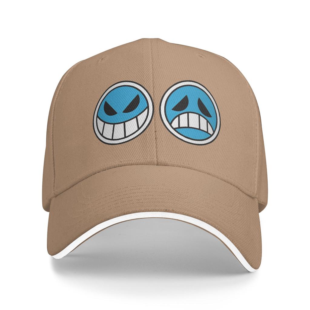 Ace Logo One Piece Flag Baseball Cap Fashion Sandwich Hat Unisex Adjustable Sun Cap Outdoor