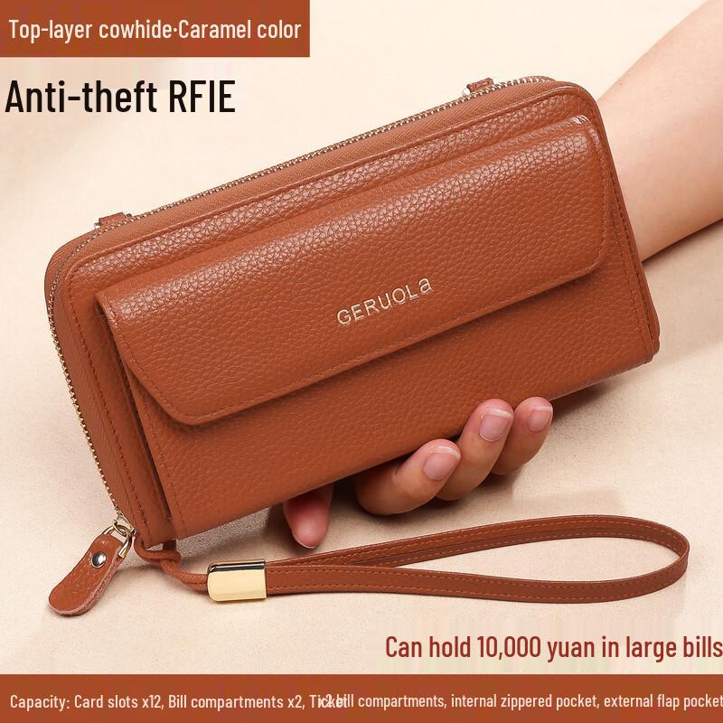 GERUOLA Women's Genuine Leather RFID Wallet & Crossbody