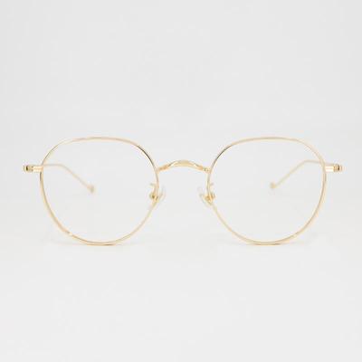 SBKA Liu-C03 Gold Rim Glasses Frame (Blue Light Blocking)