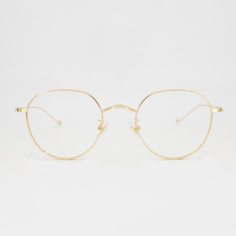 SBKA Liu-C03 Gold Rim Glasses Frame (Blue Light Blocking)
