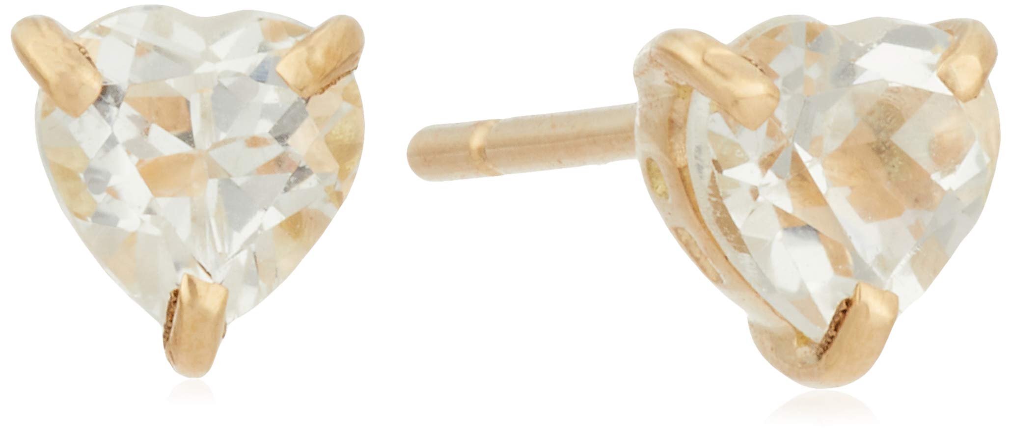 

ESTELLE K18 Yellow Gold Quartz Heart Earrings [ESTELLE] 0222-6513-0018-0000 золотий