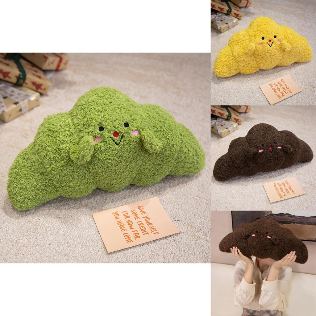 Cute Croissant Pillow Plush Cushion For Teen Bedroom Decor
