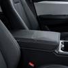 Center Console Armrest Cover with Elastic Hold and Slip On Fit, Vehicle Armrest Lid Cover In Black Stitched Style for Cabin Use