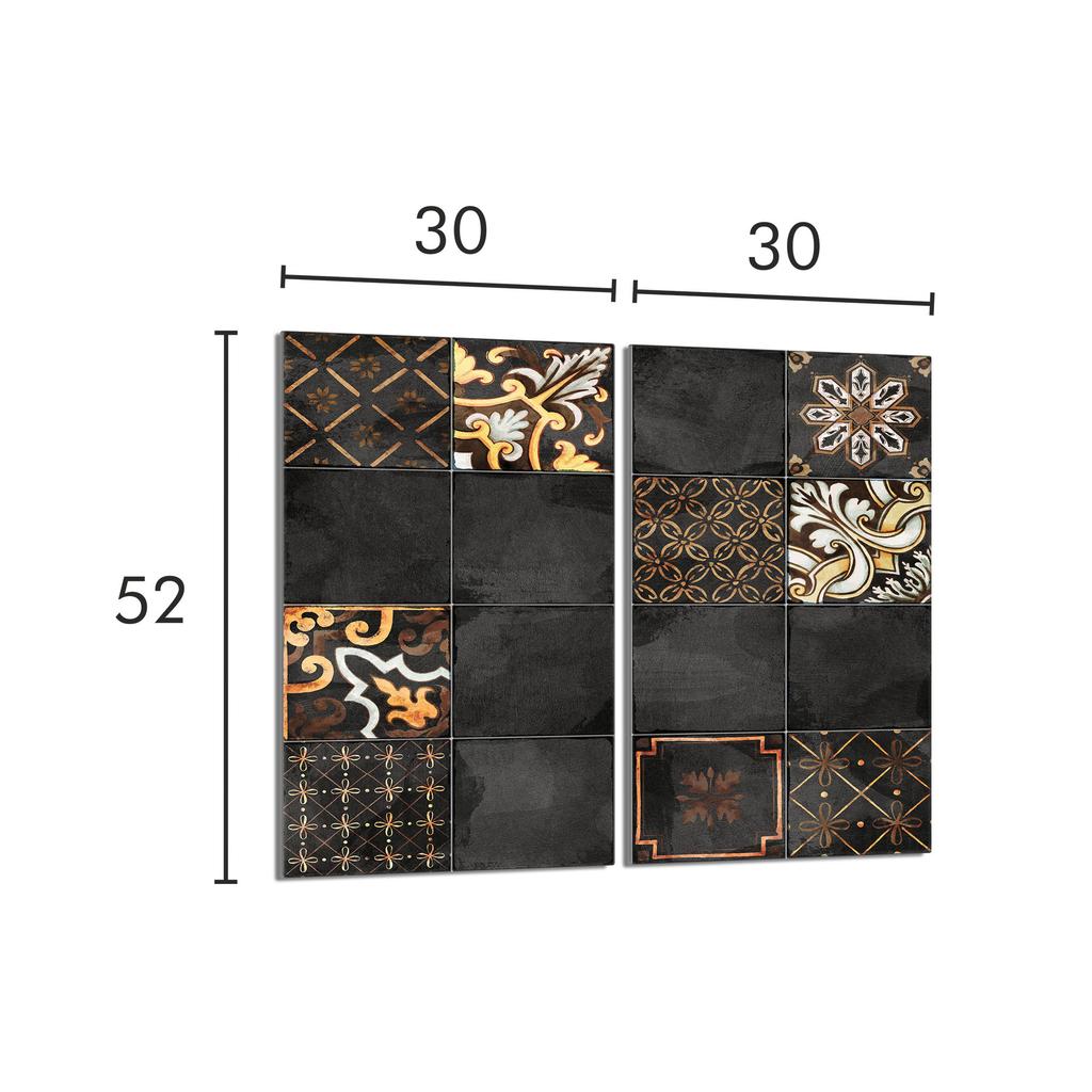 Szklana płyta ochronna na kuchenkę 2x30x52 Mozaika