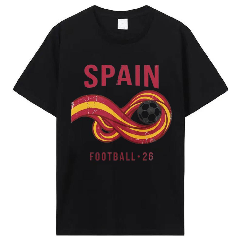 Spain Soccer Cup Shirt 2026 Spain Football Fan Tshirt Football Supporter Tees Fashion United States Soccer Cup Summer Teeshirt 2XL