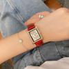 Square Quartz Ladies Watch Fashion Diamond Set Roman Vintage Watch Femininity Leather Strap