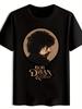 Vintage Rock Band Graphic T-shirt - Black Short Sleeve Round Neck Tee with Bob Dylan & The Band Print