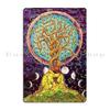 Kabbalistic Tree Of Life With Planets Kabbalah The Tree of Life Serpentine Apotheosis Metal Customize Retro Tin Sign Poster