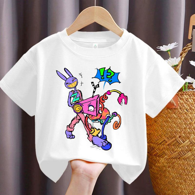 The Amazing Digital Circus Children TShirt Cartoon Printed T Shirts Boys Casual Sports Short Sleeves Tops Summer Kids Clothing