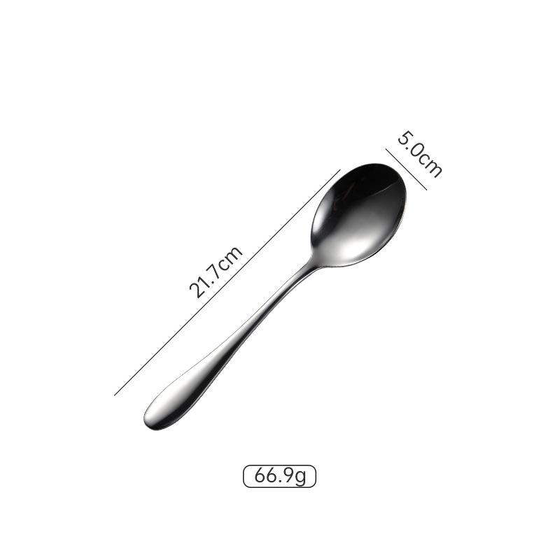 1012 series stainless steel round spoon tip spoon multi-specification western tableware knife fork spoon 410 gift dessert spoon