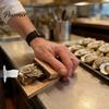 Non Slip Shellfish Shucker Oyster Cutter with Clamp, Stainless Steel Blade And Ergonomic Kitchen Tool for Hard Shells Wood Base Design, Non-slip