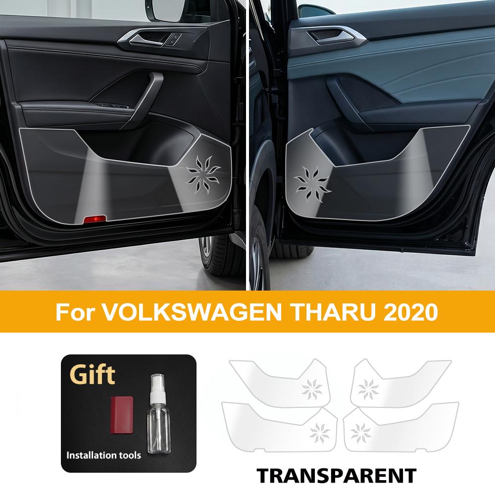 TPU Car Door Anti Kick Pad Stickers Inner Side Edge Film Front and Rear Door Side Panel Protection Pad For Volkswagen Tharu 2020