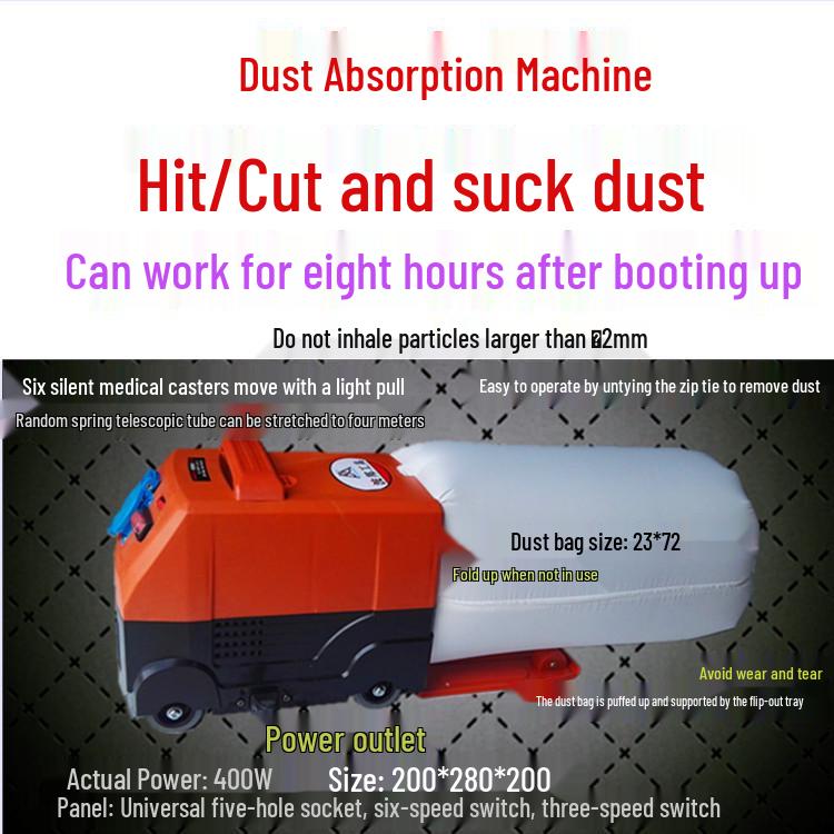 6" Dustproof Vacuum Grinding Cover for Concrete and Stone with Diamond Wheel Dust Collection