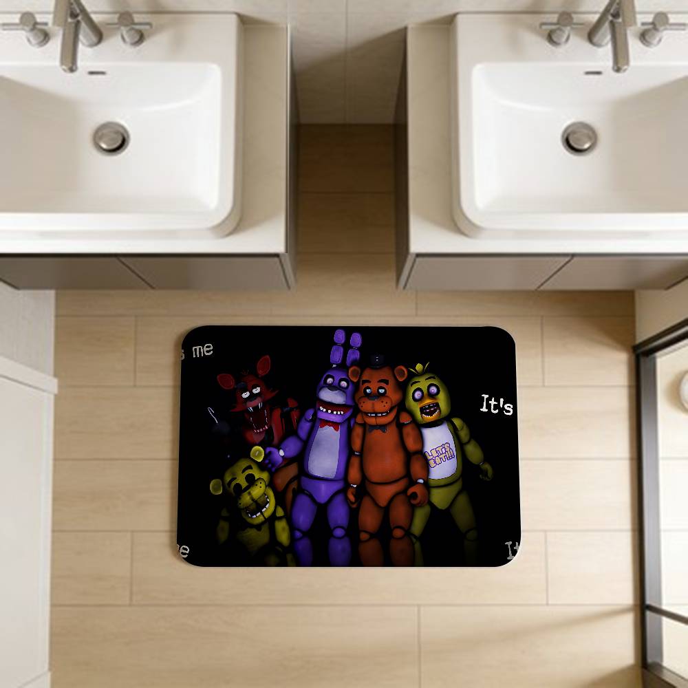 F-FNAF Five-nights-At-Freddys Entrance Door Mat Washable Non-Slip Living Room Sofa Chairs Area Mat Kitchen Welcome Doormat