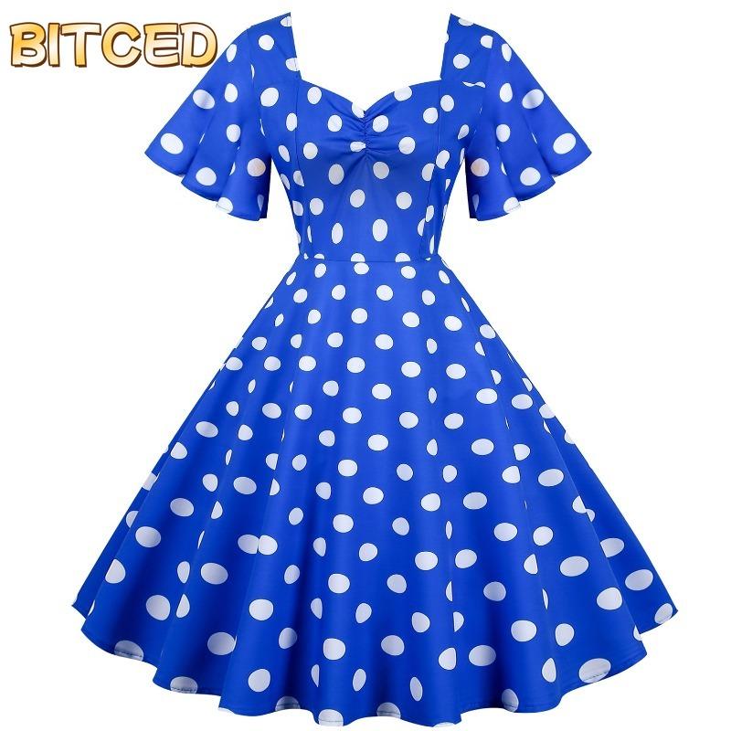 BITCED Fashion Summer Spring Short Sleeve V-Neck Casual Dresses
