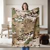 1 piece camouflage color flannel blanket soft suitable for sofa bed office allseason use