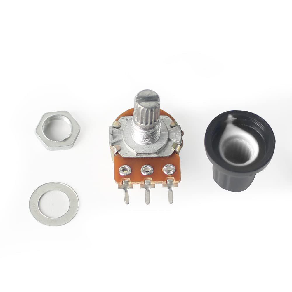 WH148 15mm B10K Short Handle Potentiometer Knob with Switch and Tripod