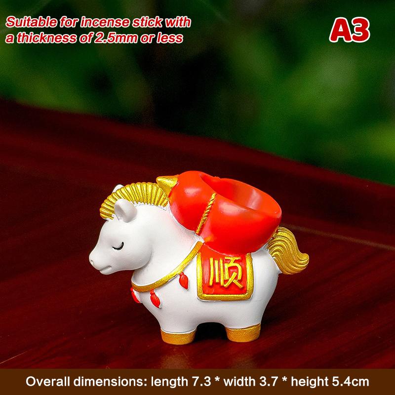 Harzmaterial Sternzeichen Pony Räuchergefäß Ornamento Design Kreativer Räucherstäbchenhalter Ponyform Brenner 2026 Jahr des Pferdes