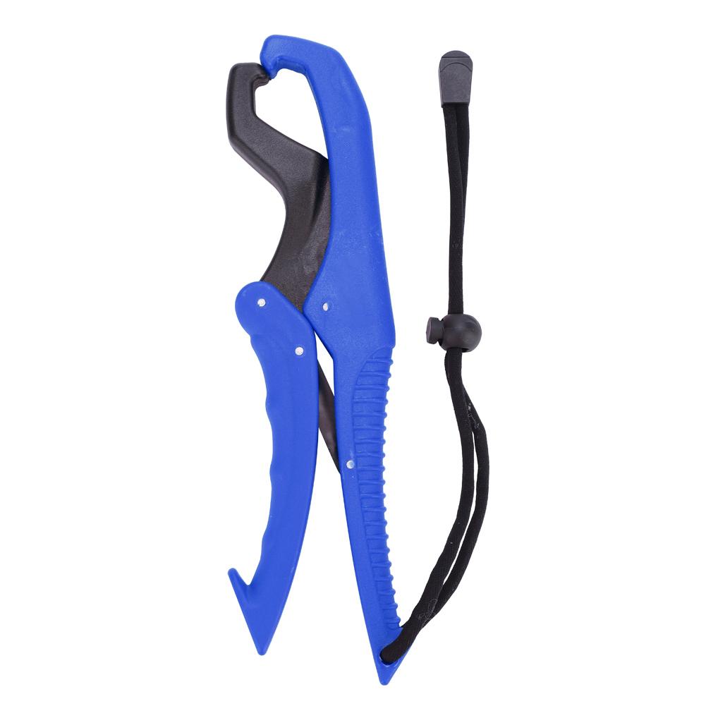 Fishing Gripper Gear Tool ABS Grip Tackle Holder Fish Clamp with Adjustable Rope (Blue, S)