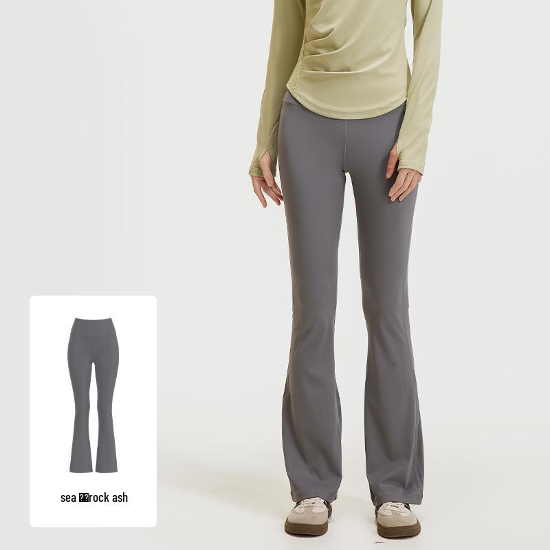 Juyi Tang Höga Midje Flare Yoga Leggings - Naken Känsla Pilates Fitness Byxor