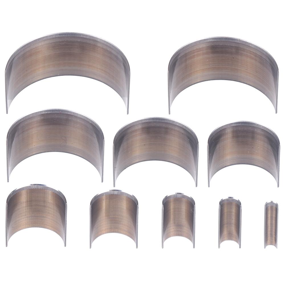 

10pc Half Circle Punching Die, Belt Tail Puncher, Leather Bag Shoulder Tail Punching Tool, C-Type Hole Cutting Die Head Mold серебряный