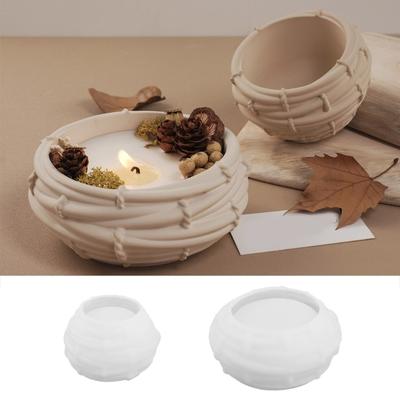 Silikon-Kerzenhalter-Form, Vogelnest-Form, Bastelformen, Sukkulenten-Blumentöpfe, Formen aus Silikonstruktur für Kerzenbecher