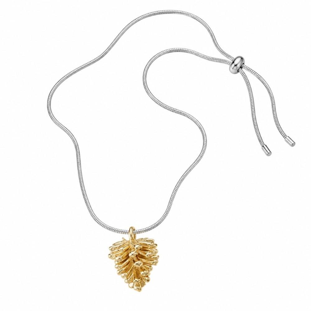 Snake Bone Chain Pinecone Necklace Jewelry Adjustable Length Geometric Necklace Women