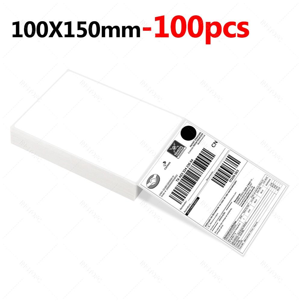 

Прямі термо етикетки 4x6 дюймів 500/100 етикеток у стосі Сильний клей Стійкі Водонепроникні Для транспортної етикетки 100x150мм