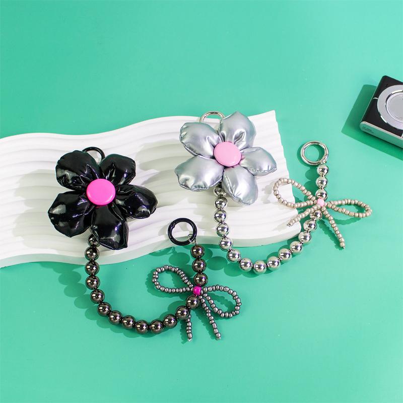 Fashion Sweet Cool Flower Bowknot Lanyard Handbag Backpack Decorative Chain For Women Bag Pendant Accessories