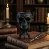 Sukkulenten Pflanzgefäß Mini Gotisches Totenkopf Pflanztopf 3D Gedruckter Gruseliger Blumentopf Pflanzenhalter Behälter Schreibtischdekoration für Halloween Party