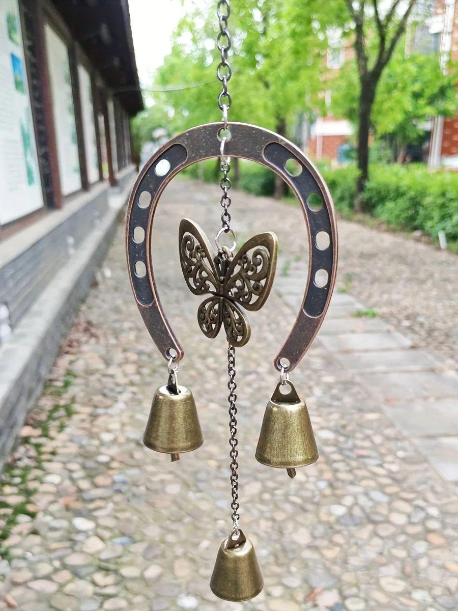 

1Pc Horseshoe-Shaped Wind Chimes, Wrought Iron Crafts, Suitable for Balcony and Courtyard Outdoor Garden Decoration, Decorative HoAudio,