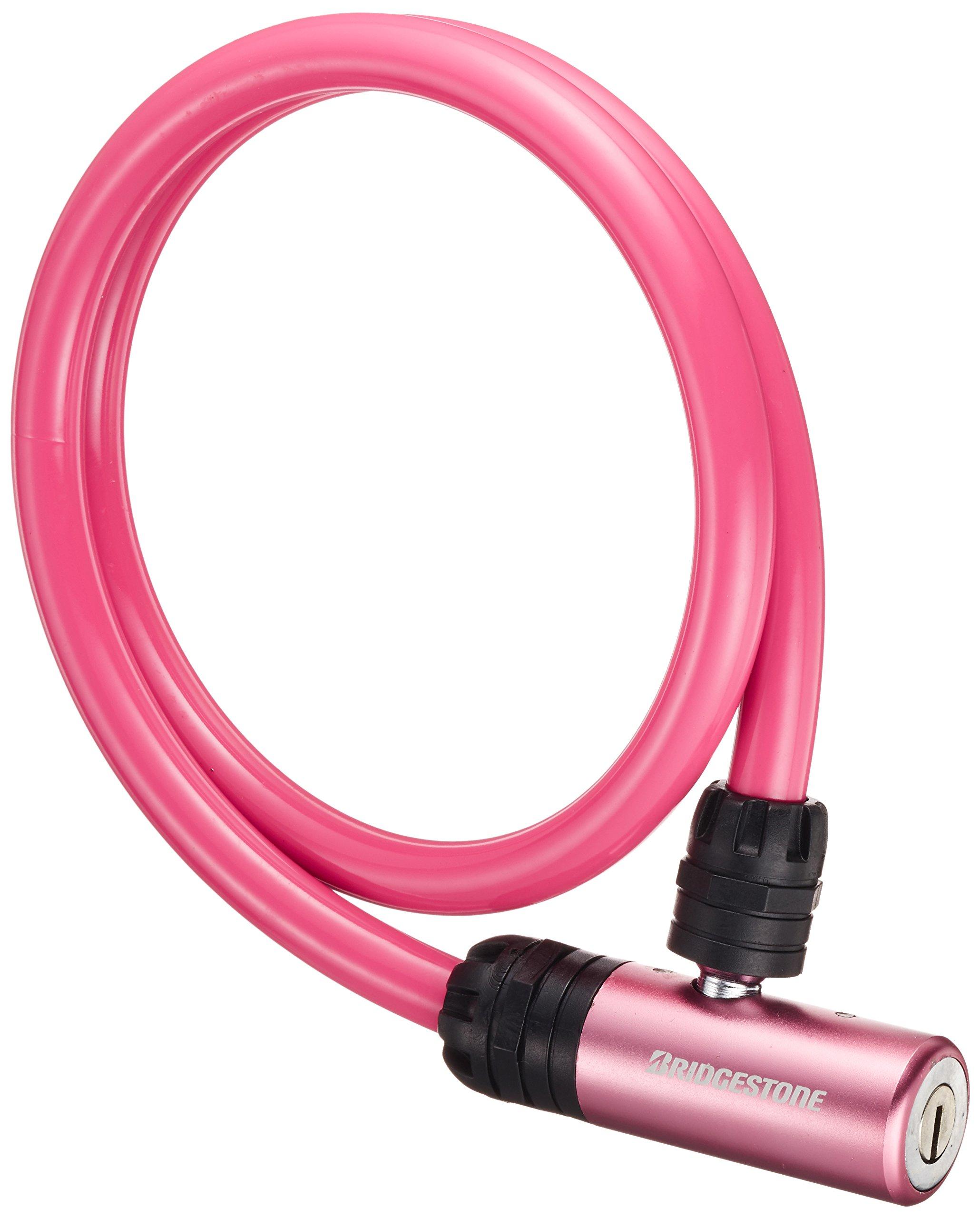 Bridgestone Pink Bicycle Lock Wire Lock Security 12Cm Diameter X 80Cm (Bridgestone) Al-Lock Anti-Theft Wl-Ad.b