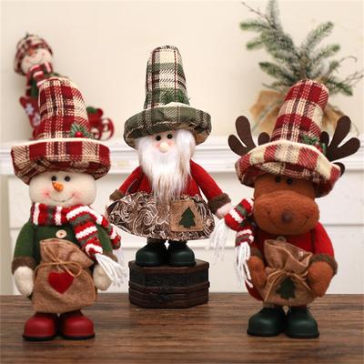 Plush Doll Stuffed Christmas Figurine Ornament Cute Kids Adults Versatile Home Decoration Festival Toy For  Decor, Snowman