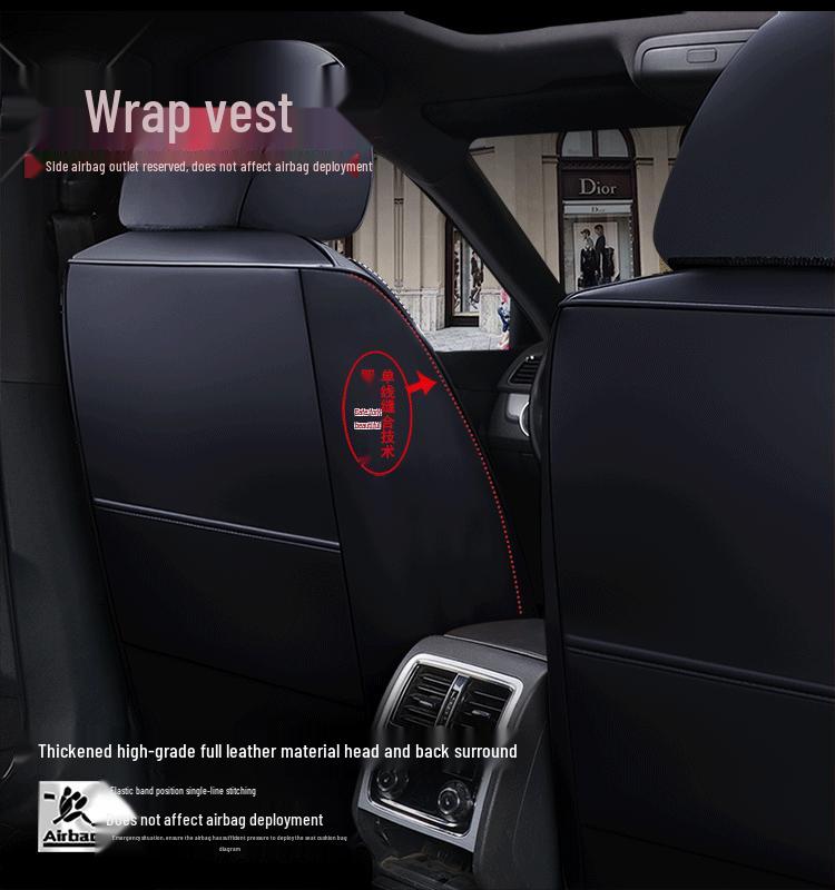 Universal Car Seat Cushion for Four Seasons - Zhonghua Models V3/V5/V67, Junjie FRV/FSV, H330/H230 - Summer Full Wrap Cover