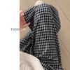 Black and White Plaid Wide-leg Pants Women's New Season Straight Loose Lazy Loose Small Yamamoto Pants